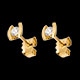 achat on line boucles oreilles caldera puces diamants or jaune