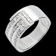 achat on line bague equerre or blanc pavee 17 diamants