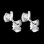 Boucles d'oreilles caldera - puces diamants or blanc - 0.21 carats