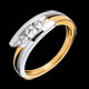 ventes trilogie bipolaire or jaune or blanc mm 41 carats