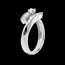 bijouterie Solitaire Prunelle or blanc - 0.63 carats - 19 diamants