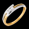 ventes Trilogie bipolaire or jaune-or blanc (PM) - 3 diamants