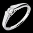 bijou Solitaire arche or blanc (PM)