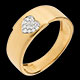 joaillerie bague coeur ardillon or jaune pave 13 diamants