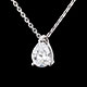 cadeaux femmes collier larme diamant or blanc carats