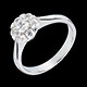 bijou or bague rosace diamants or blanc 88 carats diamants