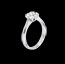 femme Bague Rosace diamants - or blanc  - 0.88 carats - 7 diamants