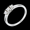 cadeaux Trilogie Mademoiselles - or blanc - 0.25 carats - 3 diamants