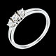 cadeau trilogie mademoiselles or blanc 25 carats diamant