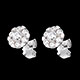 acheter en ligne boucle oreilles rosace diamants or blanc carats 14