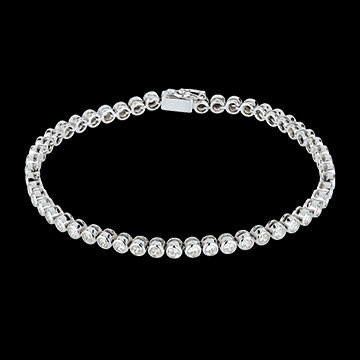 ventes on line Bracelet Boulier diamants - or blanc  - 2 carats - 52 diamants