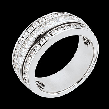 achat Bague Idylle or blanc pav�e - 1.46 carats - 43 diamants