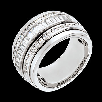 bijouterie Anneau Bagatelle or blanc - 1.58 carats - 48 diamants