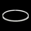 mariage Bracelet jonc or blanc semi pav� - 1 carats - 37 diamants