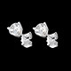 mariages boucles oreilles or blanc diamant griffes carats