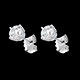 ventes boucles oreilles or blanc diamant griffes carats