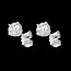 cadeau Boucles d'oreilles or blanc - diamant 4 griffes - 1 carats