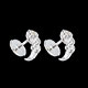 acheter en ligne boucles oreilles trilogie archet or blanc diamants