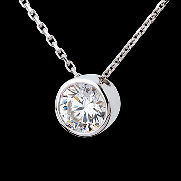 vente en ligne Collier P�pite diamant - or blanc - 1 carats
