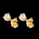 cadeau femmes boucles oreilles or jaune diamant griffes 75 carat