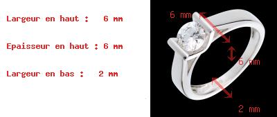 cadeau Solitaire caldera or blanc (TGM+) - 0.77 carats
