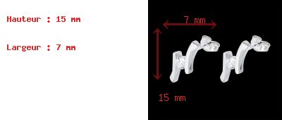 cadeaux femme Boucles d'oreilles apostrophe (TGM) - puces or blanc - 0.31 carats