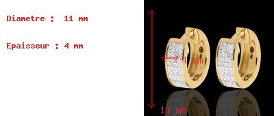 achat en ligne  boucles d'oreilles diorama or jaune pav� (PM) - 24 diamants