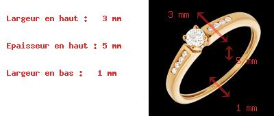 achat en ligne Solitaire Octave or jaune (MM)  - 0.21 carats - 9 diamants