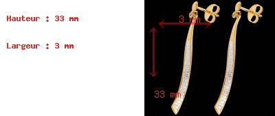 ventes on line Boucles d'oreilles ph�nix or jaune pav�es