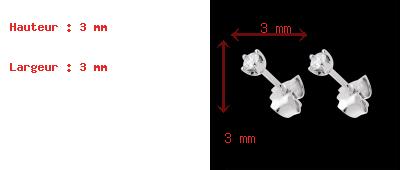 cadeaux Boucles d'oreilles diamants (PM) - puces or blanc
