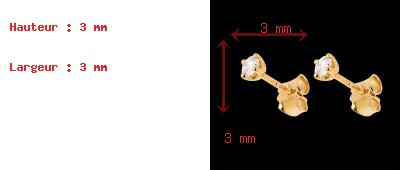 bijouterie   Boucles d'oreilles diamants (MM+) - puces or jaune    - 0.25 carats
