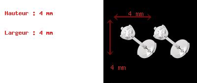 joaillerie Boucles d'oreilles diamants (TGM) - puces or blanc - 0.4 carats