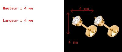achat on line Boucles d'oreilles diamants (TGM+) - puces or jaune - 0.5 carats