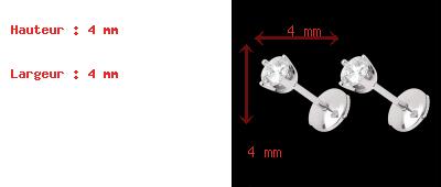 cadeaux femme Boucles d'oreilles diamants (TGM+) - puces or blanc - 0.5 carats