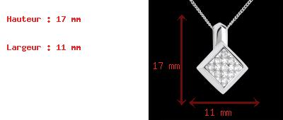 bijou Collier damier or blanc pav� - 0.25 carats