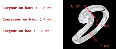 joaillerie Solitaire verseau pav� - or blanc - 0.28 carats