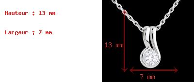 acheter en ligne Pendentif mousqueton diamant - or blanc - 0.34 carats