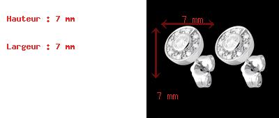 cadeau femmes   Boucles d'oreilles bouton or blanc  - 0.25 carats