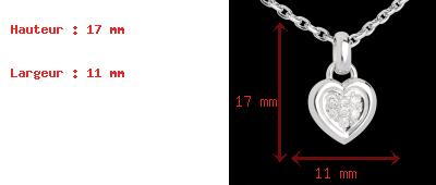 ventes Pendentif coeur pav� or blanc (PM) - 7 diamants