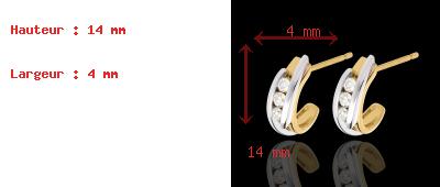 vente on line boucles d'oreilles trilogie bipolaire  - 0.3 carats - 6 diamants