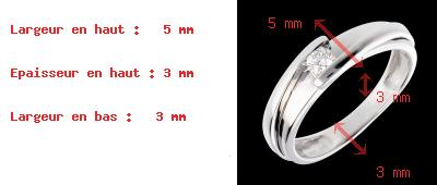 cadeau femme Solitaire bipolaire or blanc (GM)