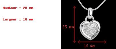 joaillerie Pendentif coeur pav� or blanc (PM) - 7 diamants
