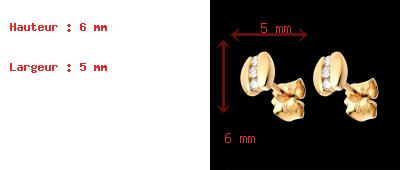 ventes on line   Boucles d'oreilles trilogie parenth�se puces or jaune - 6 diamants