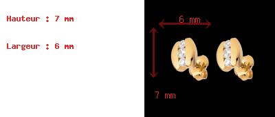 ventes boucles d'oreilles trilogie parenth�se - puces or jaune (MM) - 0.23 carats - 6 diamants