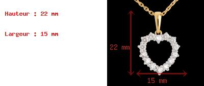 vente Pendentif Coeur �chancr� diamants (GM) - 0.9 carats - 14 diamants