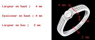 vente on line Solitaire arche or blanc pav� - 0.38 carats - 29 diamants
