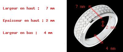 vente on line Bague pl�iade or blanc pav�e  - 0.63 carats - 45 diamants