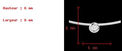 acheter en ligne Collier cable or blanc puce diamant (MM)
