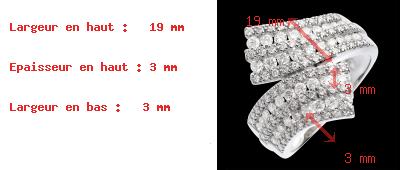 acheter on line Bague �charpe pav�e  - 1.1 carats - 108 diamants