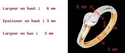 cadeaux Solitaire verseau or jaune-or blanc pav� - 0.25 carats
